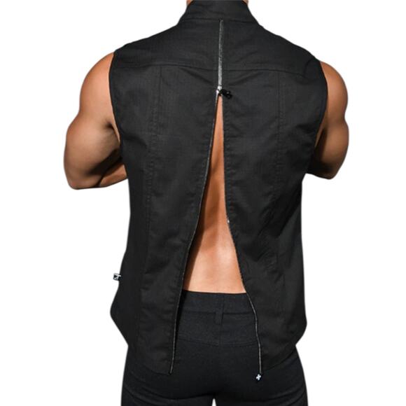 Andrew Christian Special Forces Capsule Zipper Vest Black Large - Picture 14 of 16